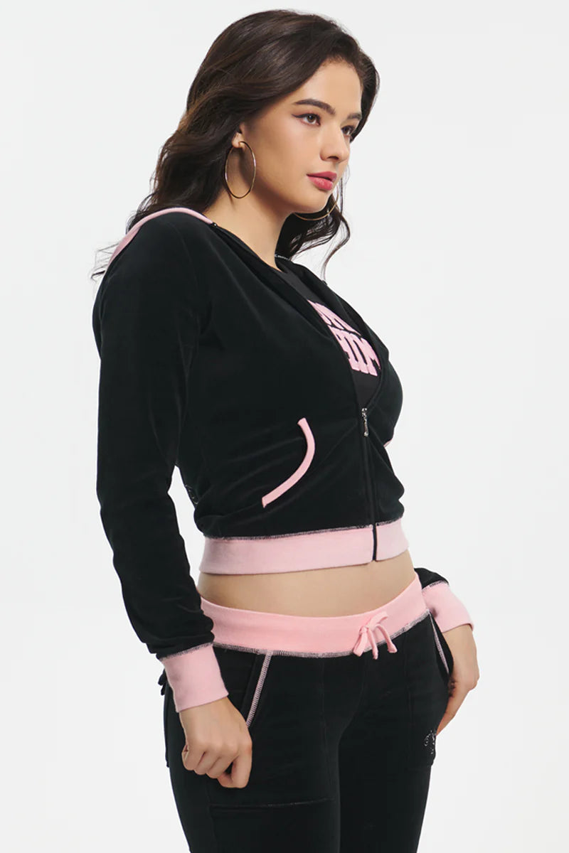 Sweetheart Cotton Velour Hoodie
