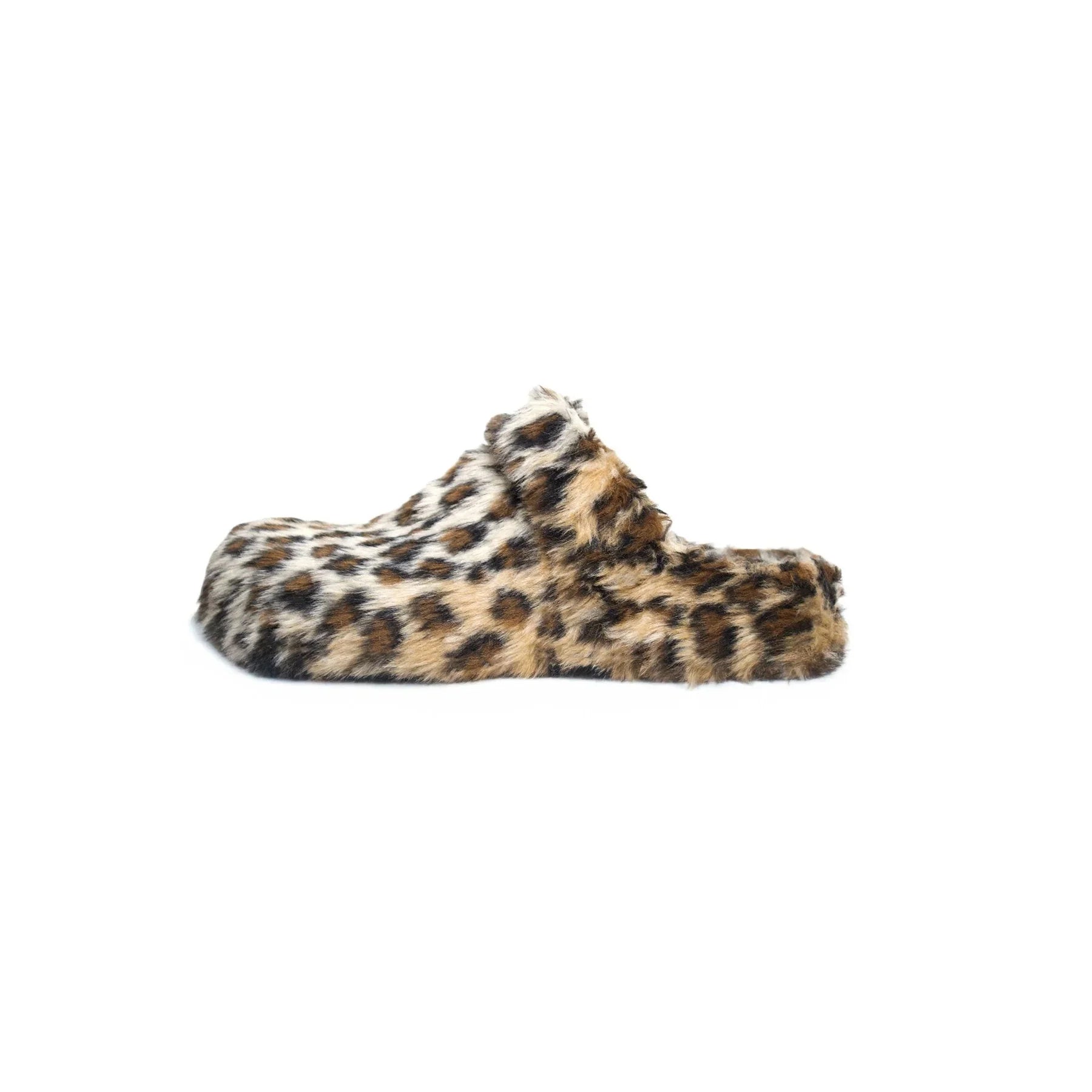 FAUX FUR CLOG - PANTHER