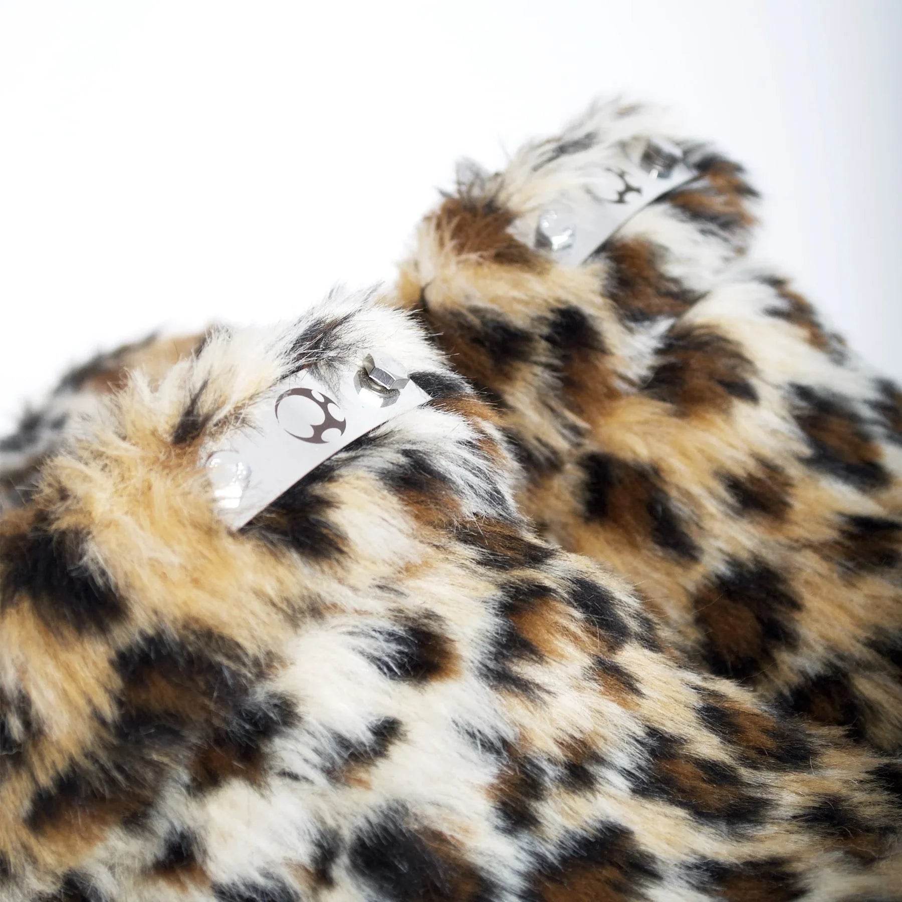 FAUX FUR CLOG - PANTHER