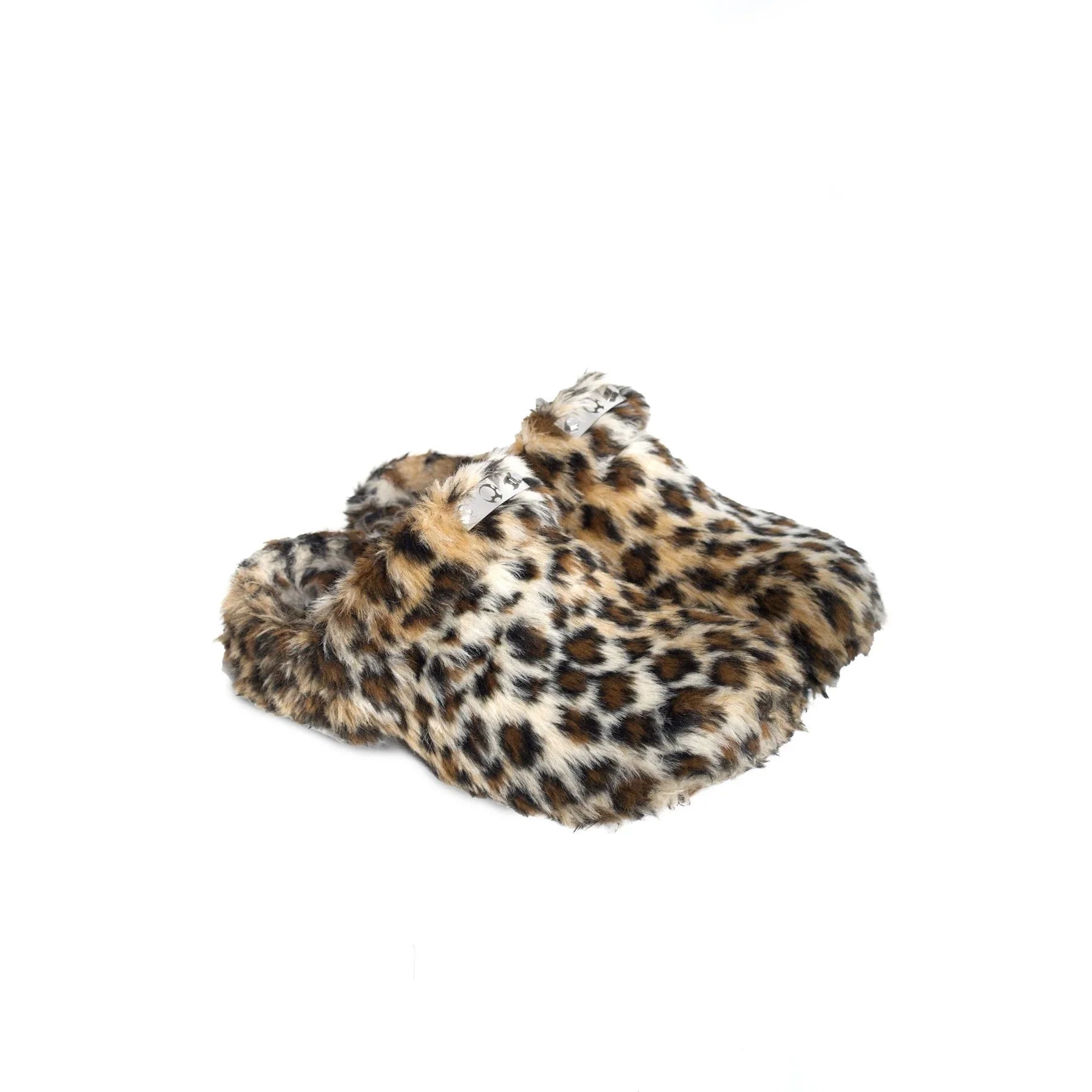 FAUX FUR CLOG - PANTHER