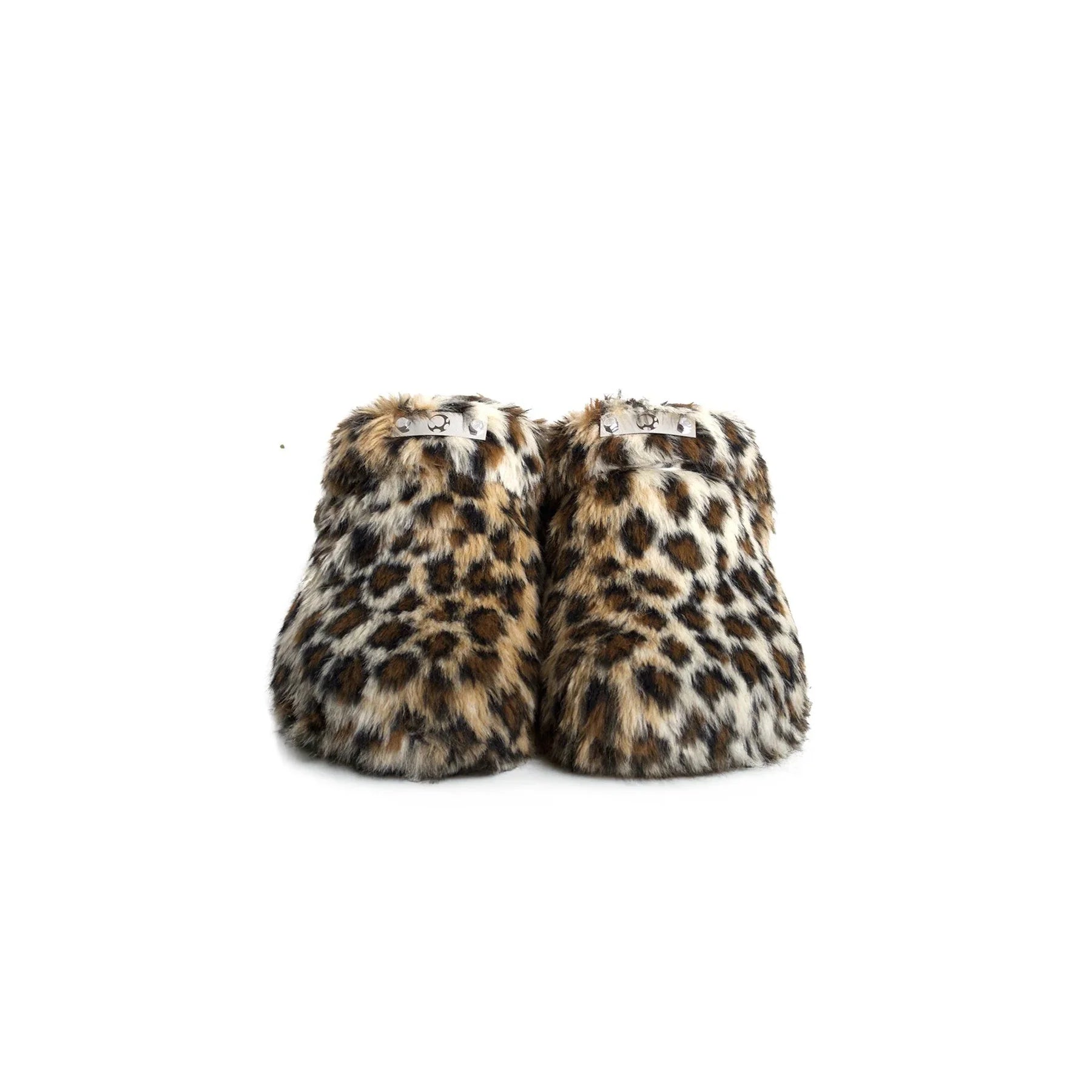 FAUX FUR CLOG - PANTHER