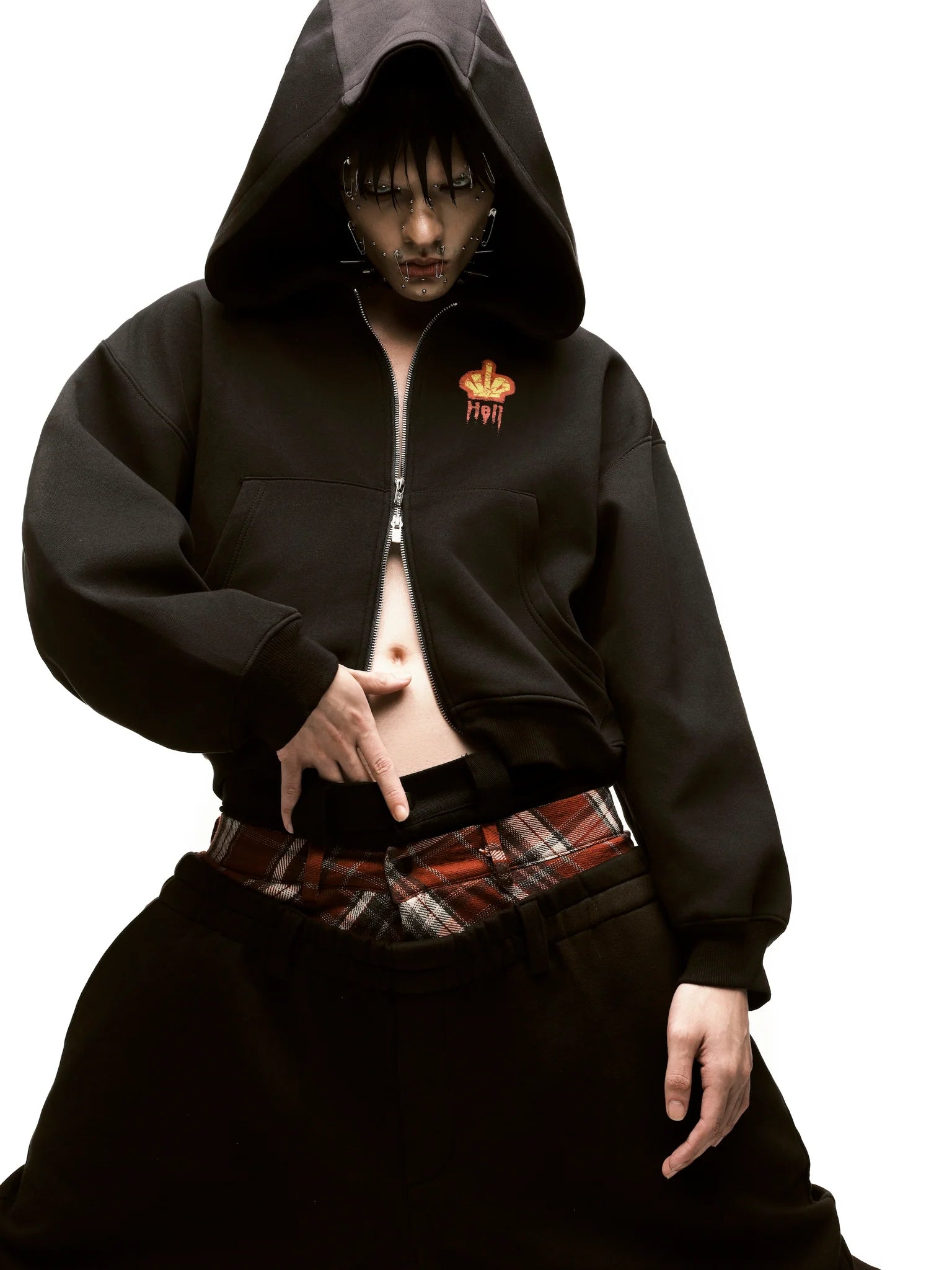 SSSS - UNISEX - Hell zipper - Hoodie (black)