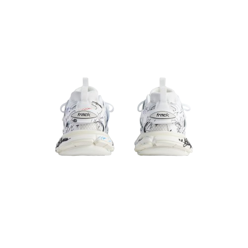 Balenciaga Men's Track Autographe Sneaker in White/black/blue/red