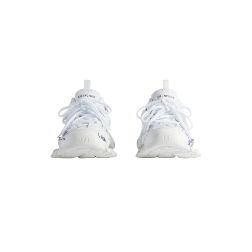Balenciaga Men's Track Autographe Sneaker in White/black/blue/red