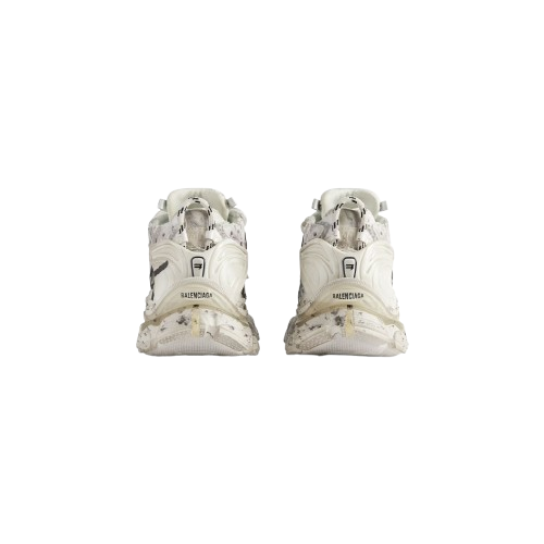 Balenciaga Men's Runner Graffiti Sneaker in White