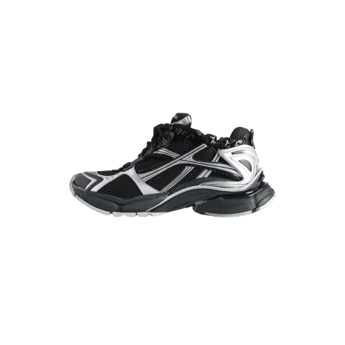 Balenciaga Men's Runner Sneaker in Black/silver
